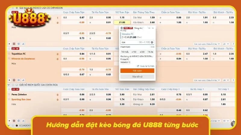 Danh sách trận đấu giúp khách chơi nhanh tìm đúng cặp đối đầu