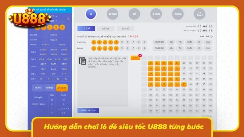 Các thao tác chọn số và xác nhận cược được thực hiện theo trình tự