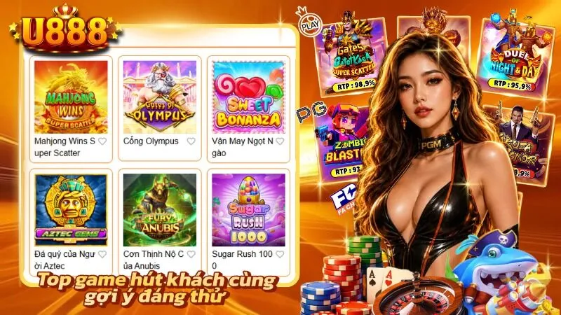 Danh sách game được đều xuất theo mức độ phổ biến trong sảnh